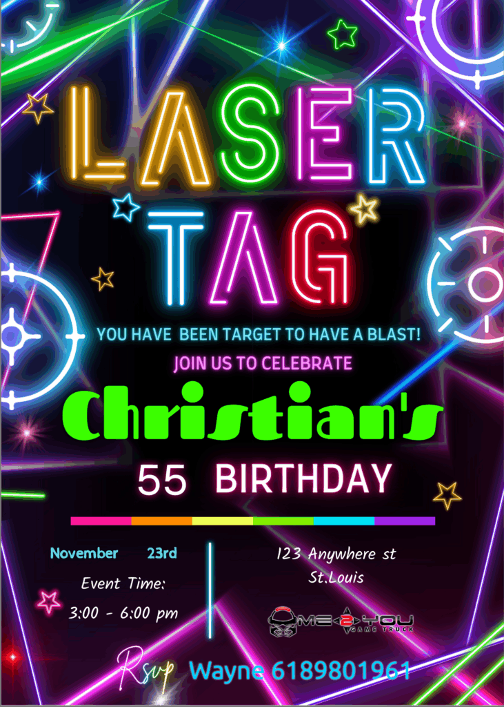 laser beams Invites